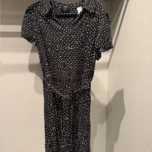 Tahari Black Dress with White Dots